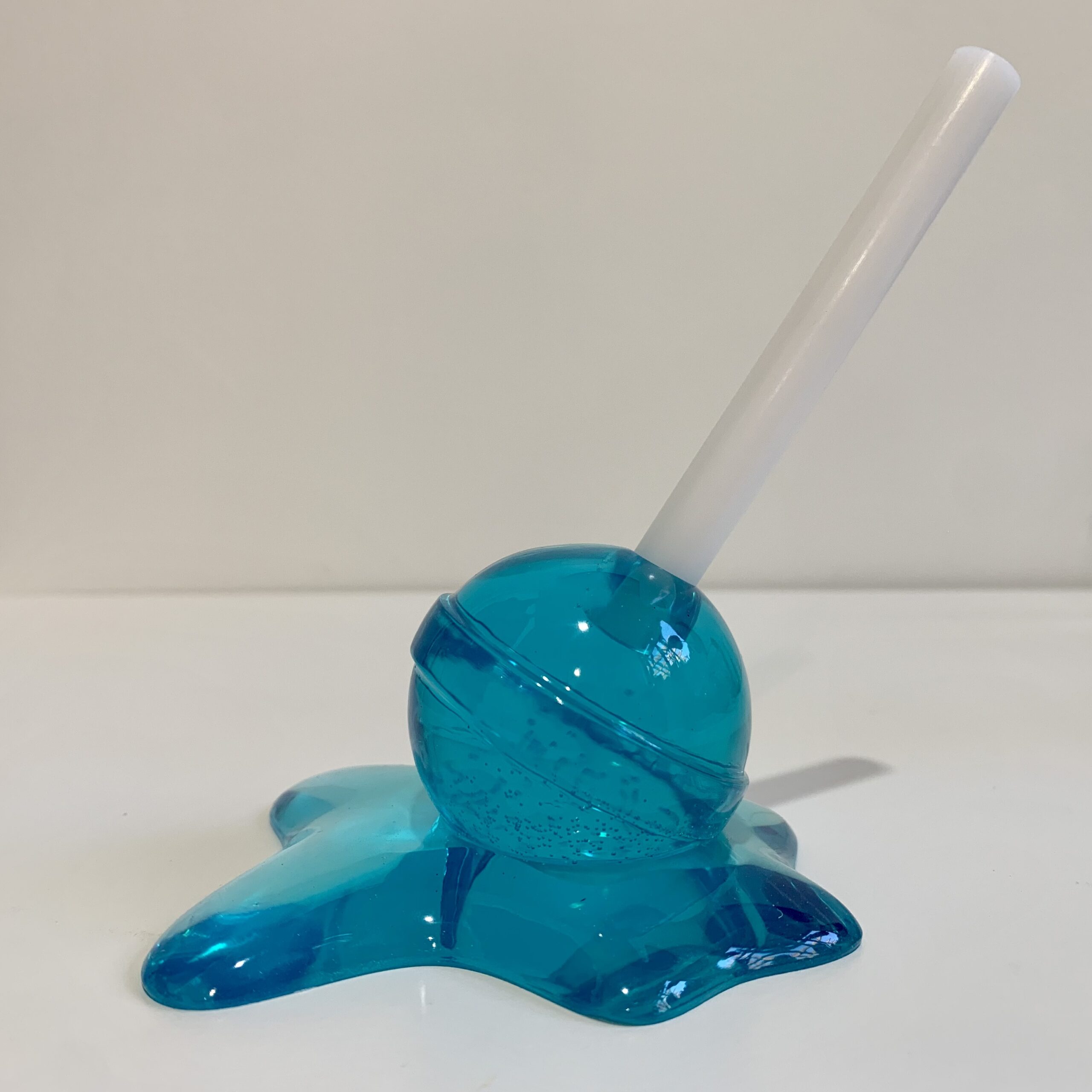 Resin Lollypop Sculpture Turquoise