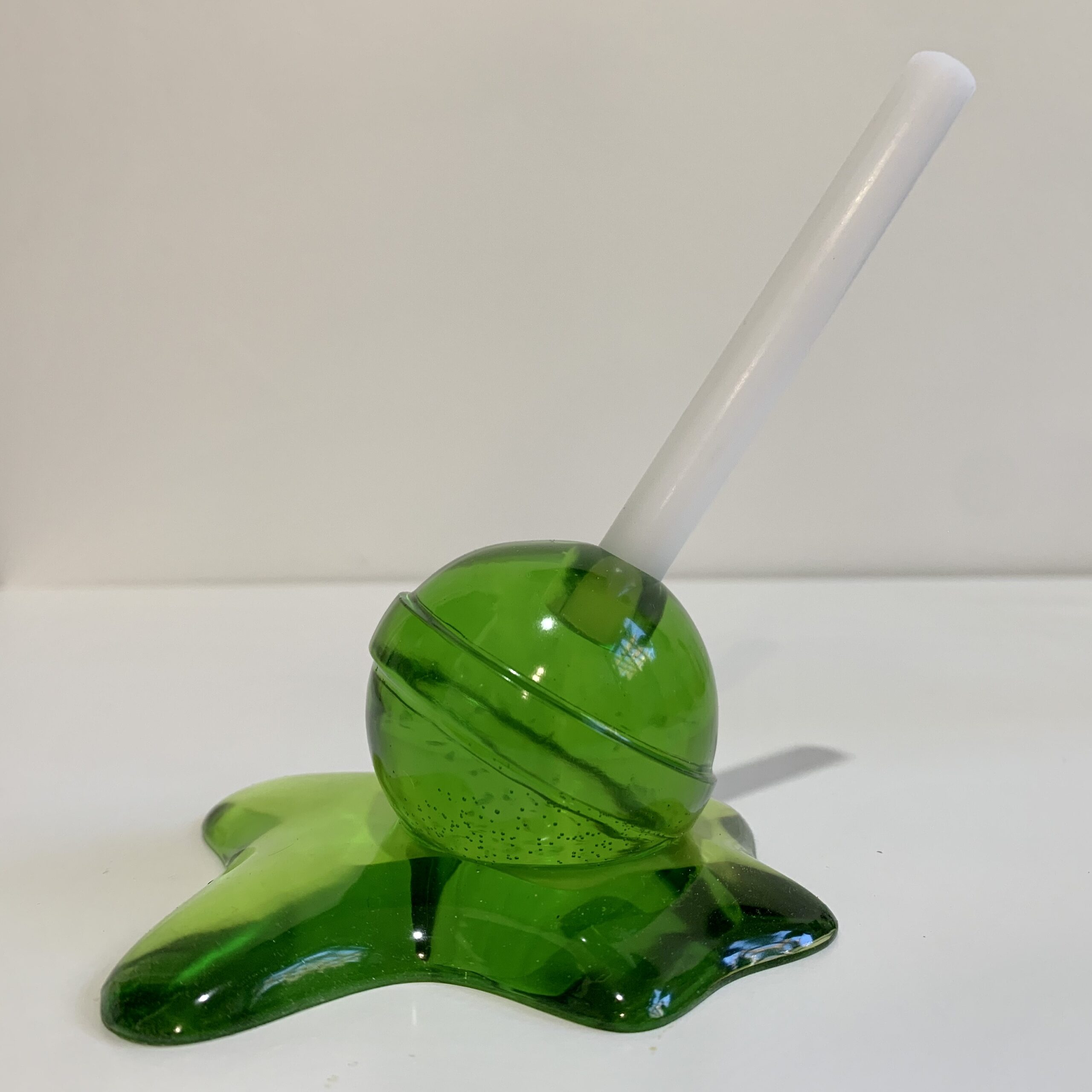 Resin Lollypop Sculpture Green